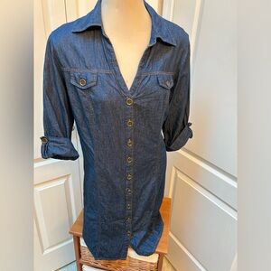 Denim Button-Up Dress